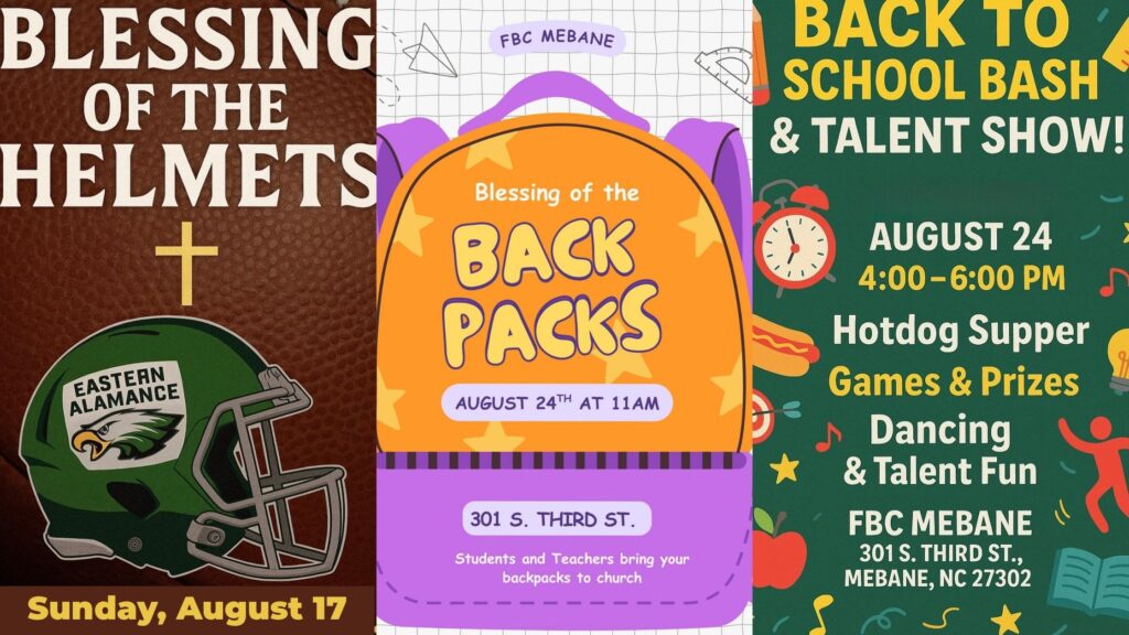 Back to school events at FBC Mebane