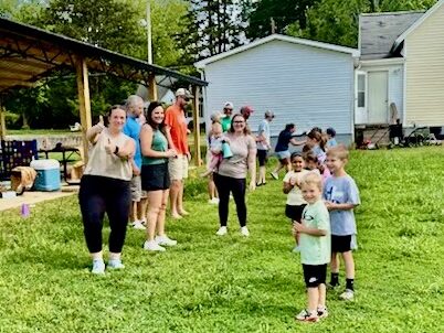 Kids at FBC Mebane during family event - growing faith while having fun