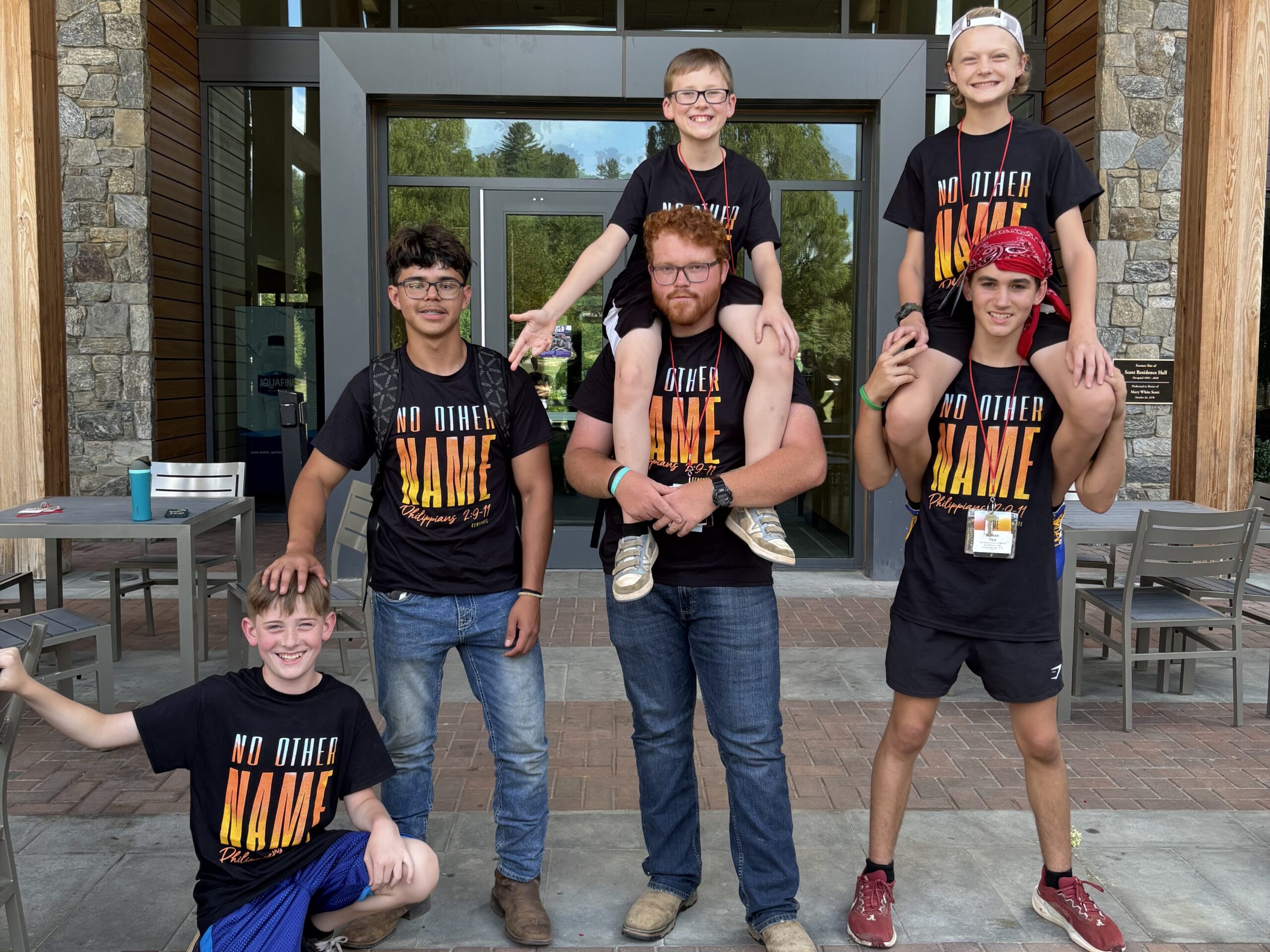 Hurley as a chaperone with his group at Camp Generate