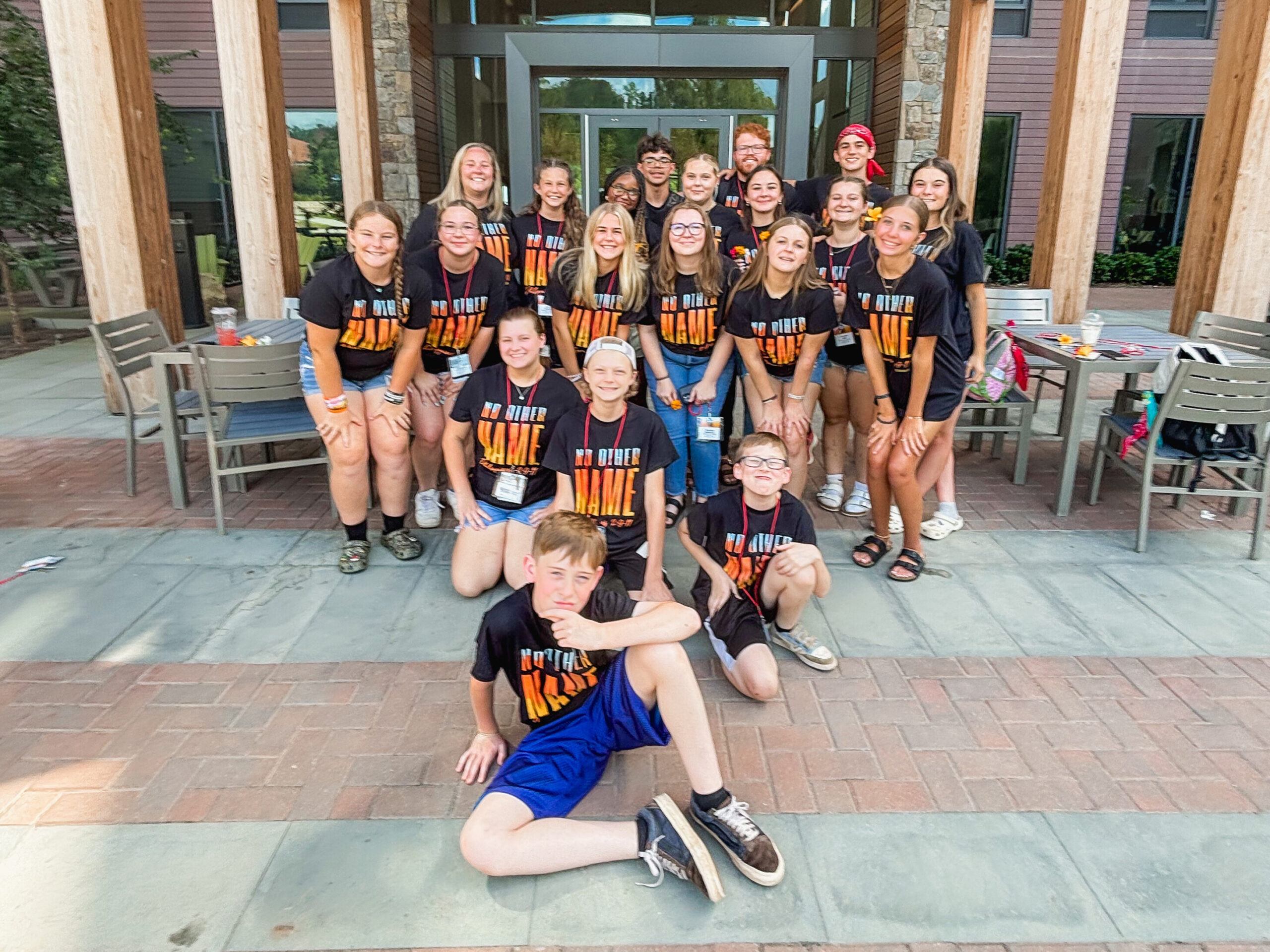 Youth leaders with youth group at Camp Generate