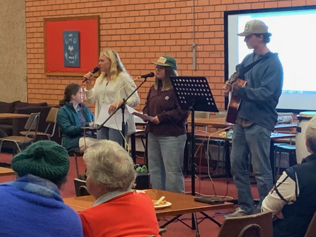 Leading worship